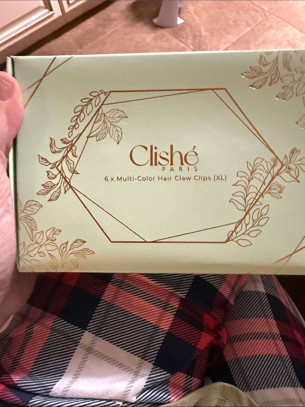 Clishé Paris Multi-Color XL Hair Claw Clips - Mint Box
